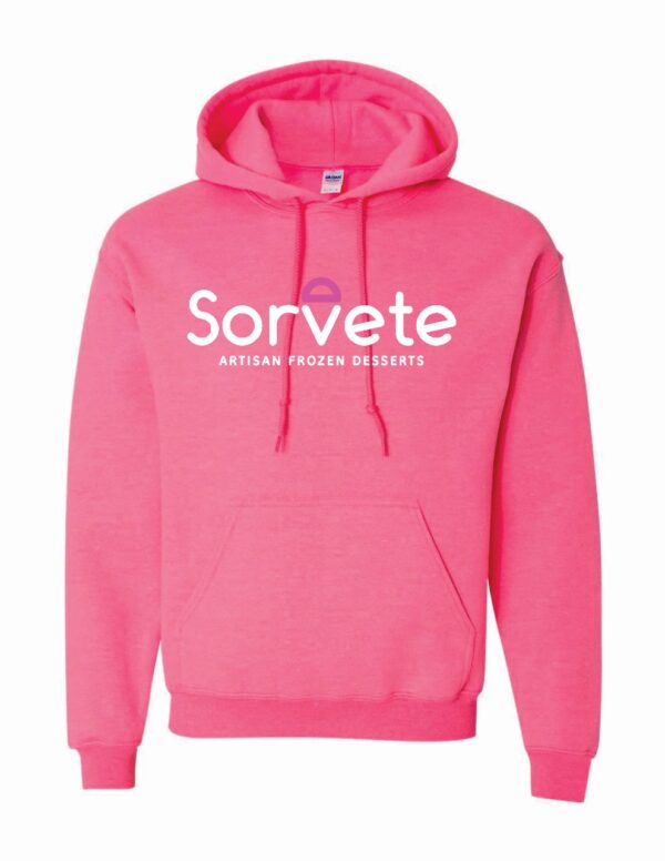 Safety Pink Hoodie- (SORVETE Full Logo)