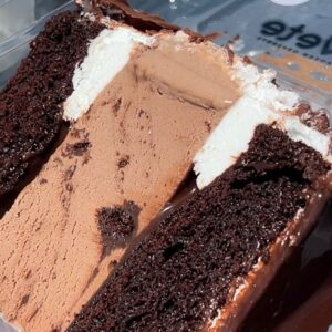Triple Chocolate Fudge -Ice cream cake SLICE