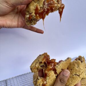Salted Caramel Pecan Cookies